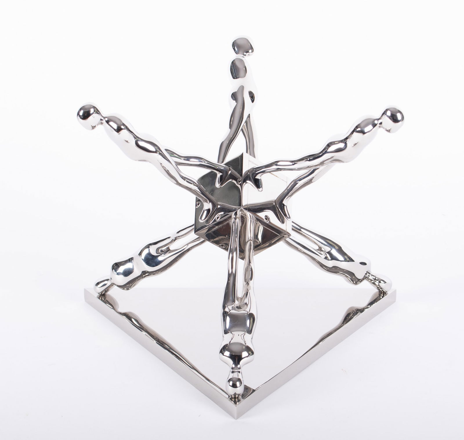 Ernest Tino Trova, Missouri (1927-2009), Walking Jackman, 1986, stainless steel, ed. 21/99 (1 of 6)