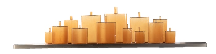 Henry Turmon, Germany (b. 1959), Untitled Shelf Sculpture, 1997, mixed media with aluminum and resin