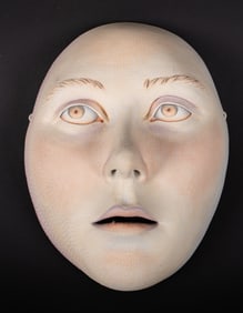 Beverly Mayeri, American (b. 1944), Mask, whiteware and acrylic paint
