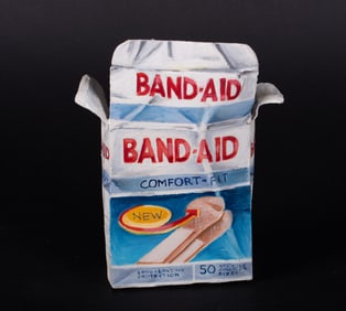 Sidney MacDonald Russell, San Francisco 20th-21st Centuries, Band-Aids, pottery plaque, 2004