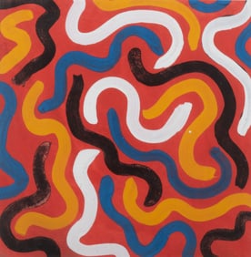 Sol LeWitt, American (1928-2007), Squiggly Brushstrokes, 1996, gouache on paper