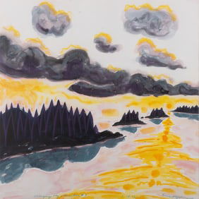 Eric Hopkins, Maine, Connecticut (b. 1951), Changing Sky - Variation #1, 7-18-1992, watercolor on