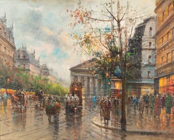 Antoine Blanchard, French (1910-1988), Paris Street Scene, oil on canvas