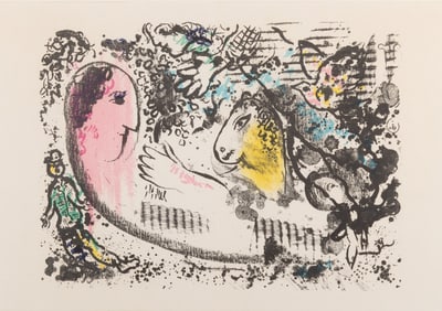 Marc Chagall, French/Russian (1887-1985), Reverie, color lithograph