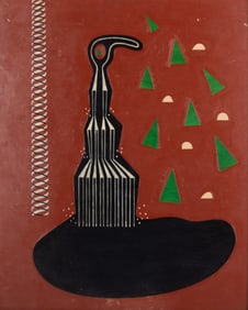 Russell Kraus, St. Louis (1918-2009), Cascade, oil on board