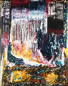 Michael Rubin, American (b. 1946), Flora Series: Sunset, 1992, acrylic on canvas