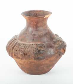 Southwest Red Clay Pottery Vase Armadillo