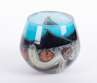 Art Glass Vase, Daniel Edler 1981