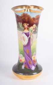 Dresden Porcelain Portrait Vase