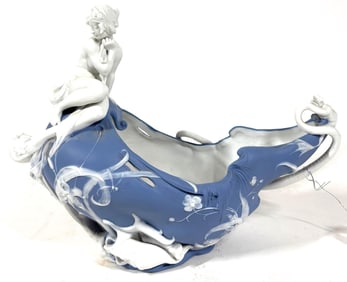 A German Art Nouveau Figural Bisque Vase, Circa 1900