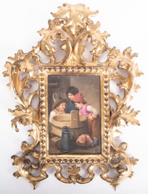 German Painted Porcelain Plaque