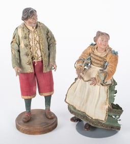 Two Antique Neapolitan Creche Figures