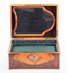 French Burlwood Marquetry Jewelry/Dresser Box