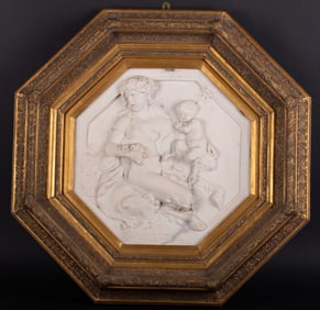 A Cast Art Stone Plaque, Louis Bottee