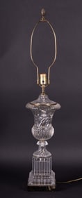 Baccarat Style Glass Table Lamp