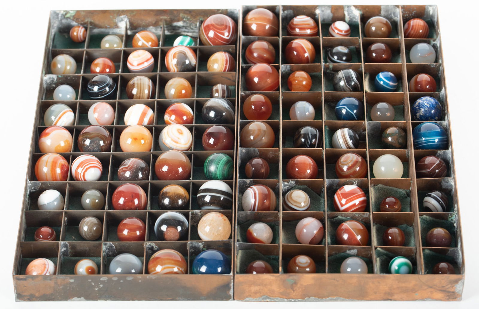 An Agate Marble Collection in Fitted Cases (1 of 4)