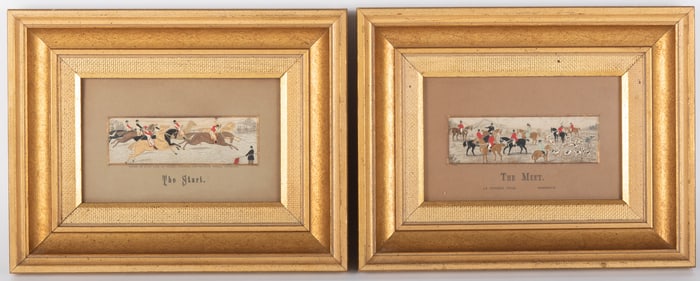 Two 19th Century Stevengraphs: The Start, and The Meet