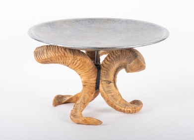 Regency Style Faux Horn and Metal Centerpiece