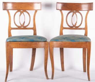 Pair Of Nineteenth-Century Biedermeier Design Dining Chairs