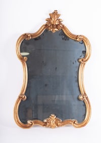Antique Italian Gilt Wood Wall Mirror.