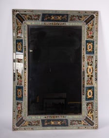 Hand Painted Beveled Edge Wall Mirror