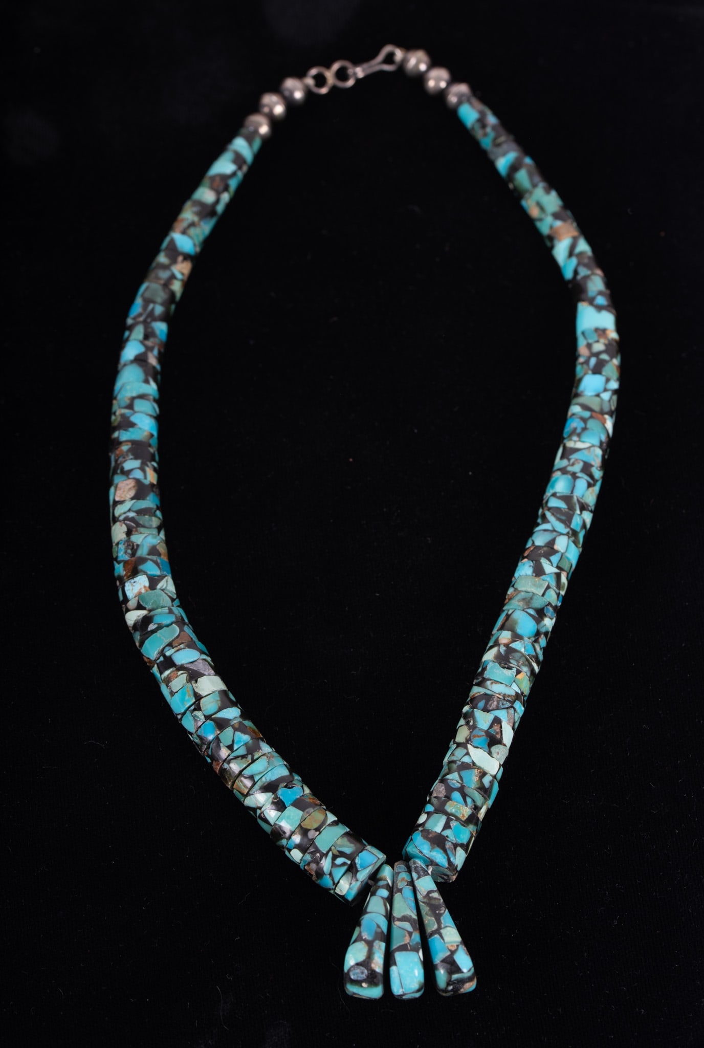 Native American Santo Domingo Heishi Turquoise Necklace