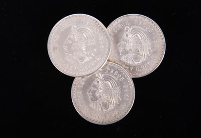 Cinco Pesos Coin Brooch
