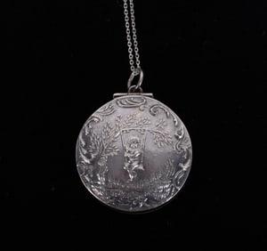 Victorian Sterling Silver Locket/Pill Box