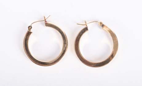 14K Yellow Gold Hoop Earrings