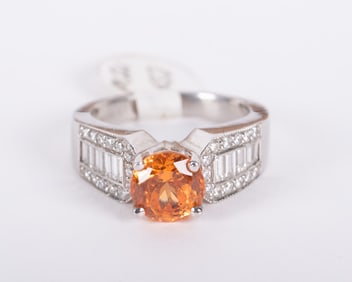 Garnet and Diamond Ring