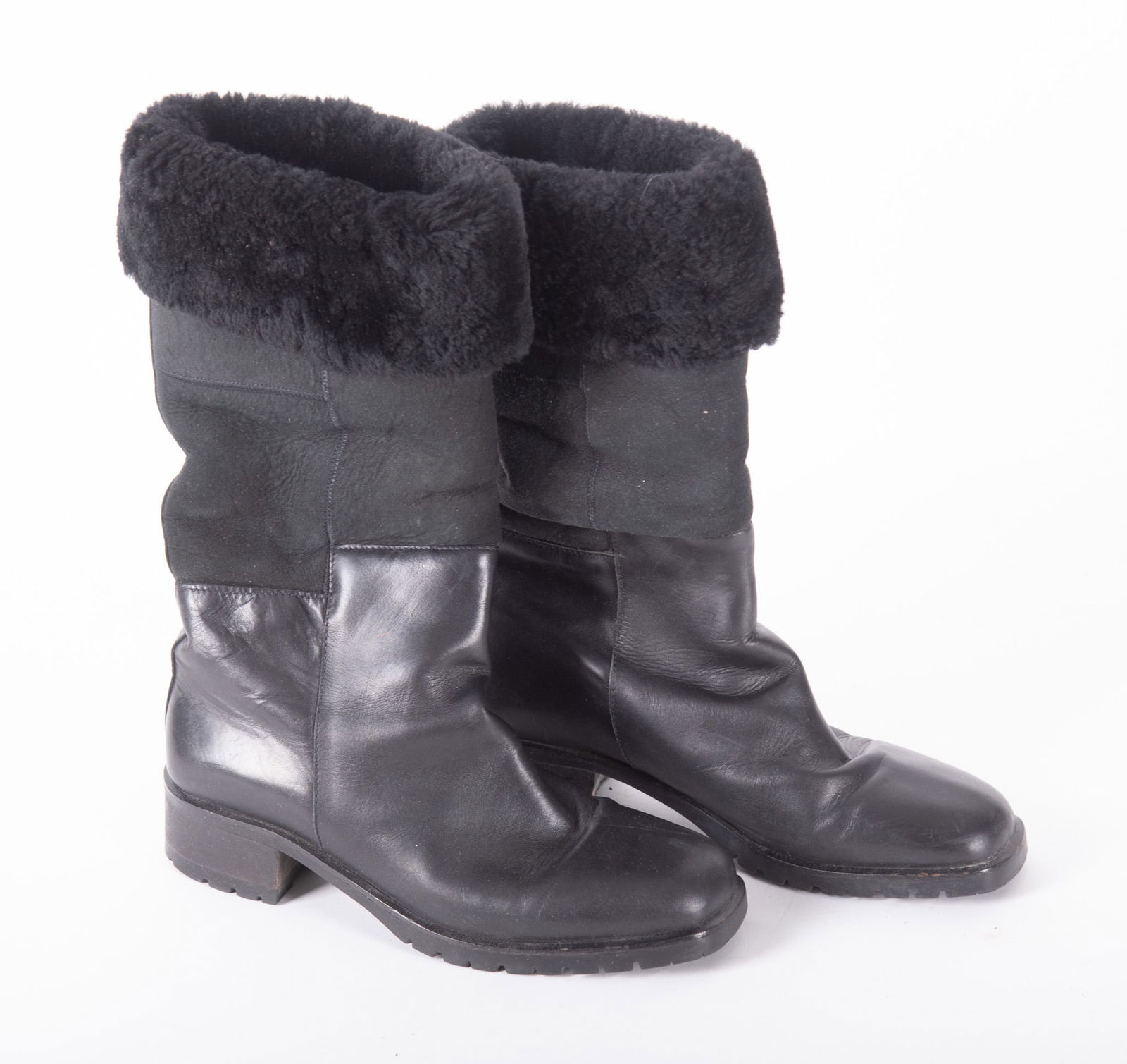 Pair Italian Officer Black Boots for Saks Fifth Avenue (1 of 3)