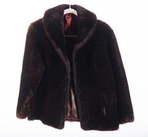 Mouton Brown Fur Jacket