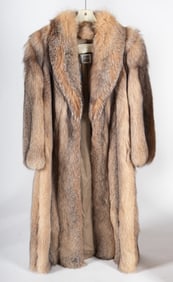 Full Length Saga Fox Coat Retailed by Continental Furs, St. Louis