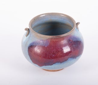 A Chinese Jun Ware 2-Handle Pot, Northern Song Style