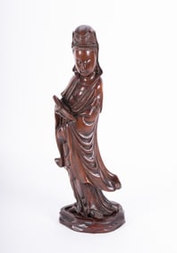 Hand Carved Wooden Quan Yin Statue