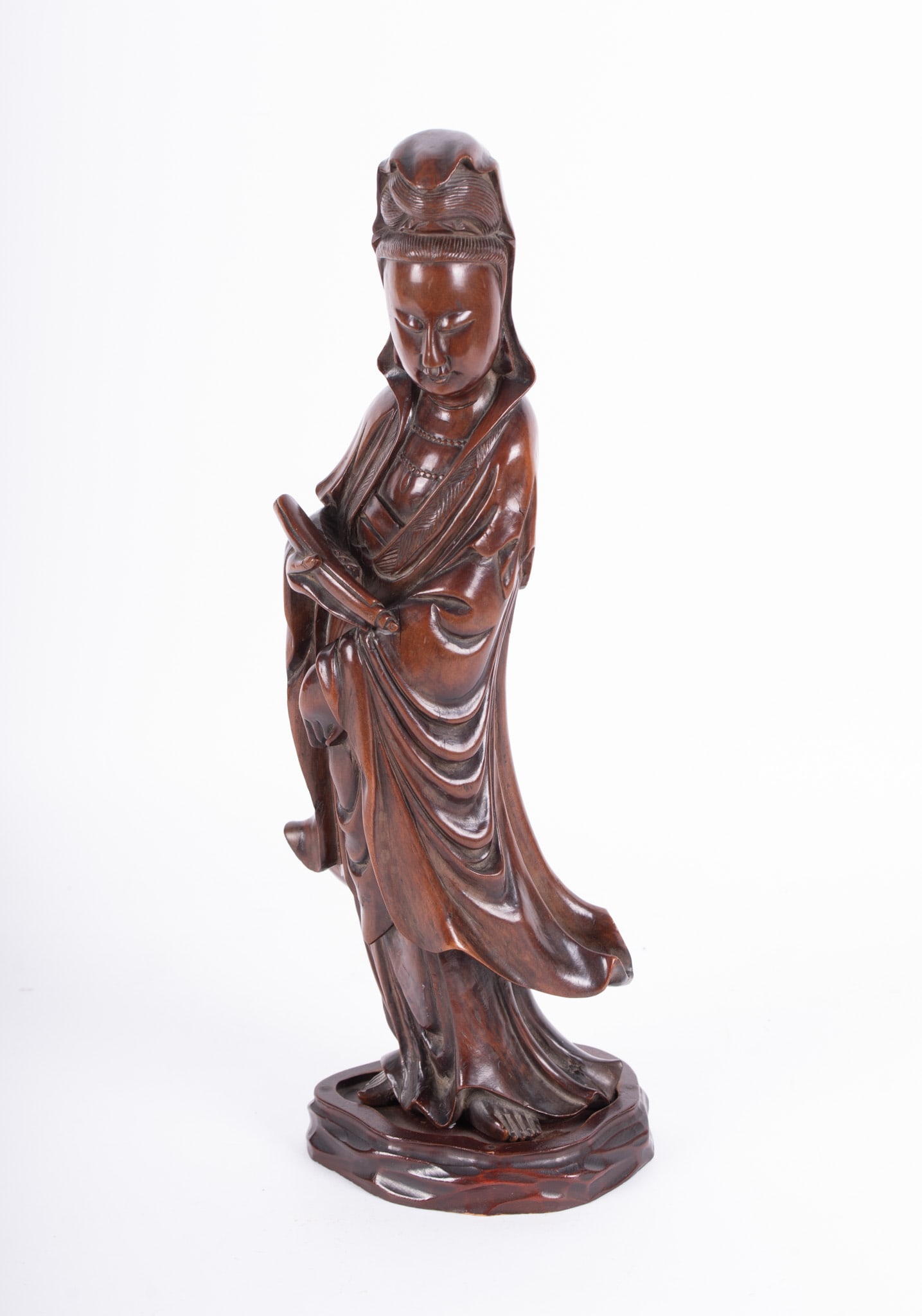 Hand Carved Wooden Quan Yin Statue (1 of 3)