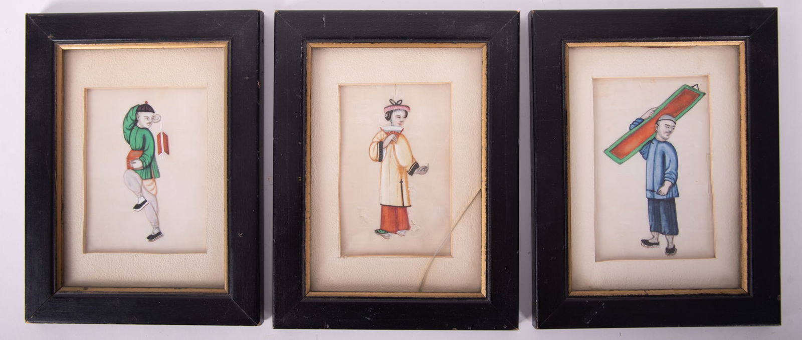 Three Original Chinese Watercolor Paintings on Rice Paper, Circa Early 20th Century (1 of 3)