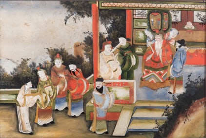 A Chinese Reverse Painting on Glass