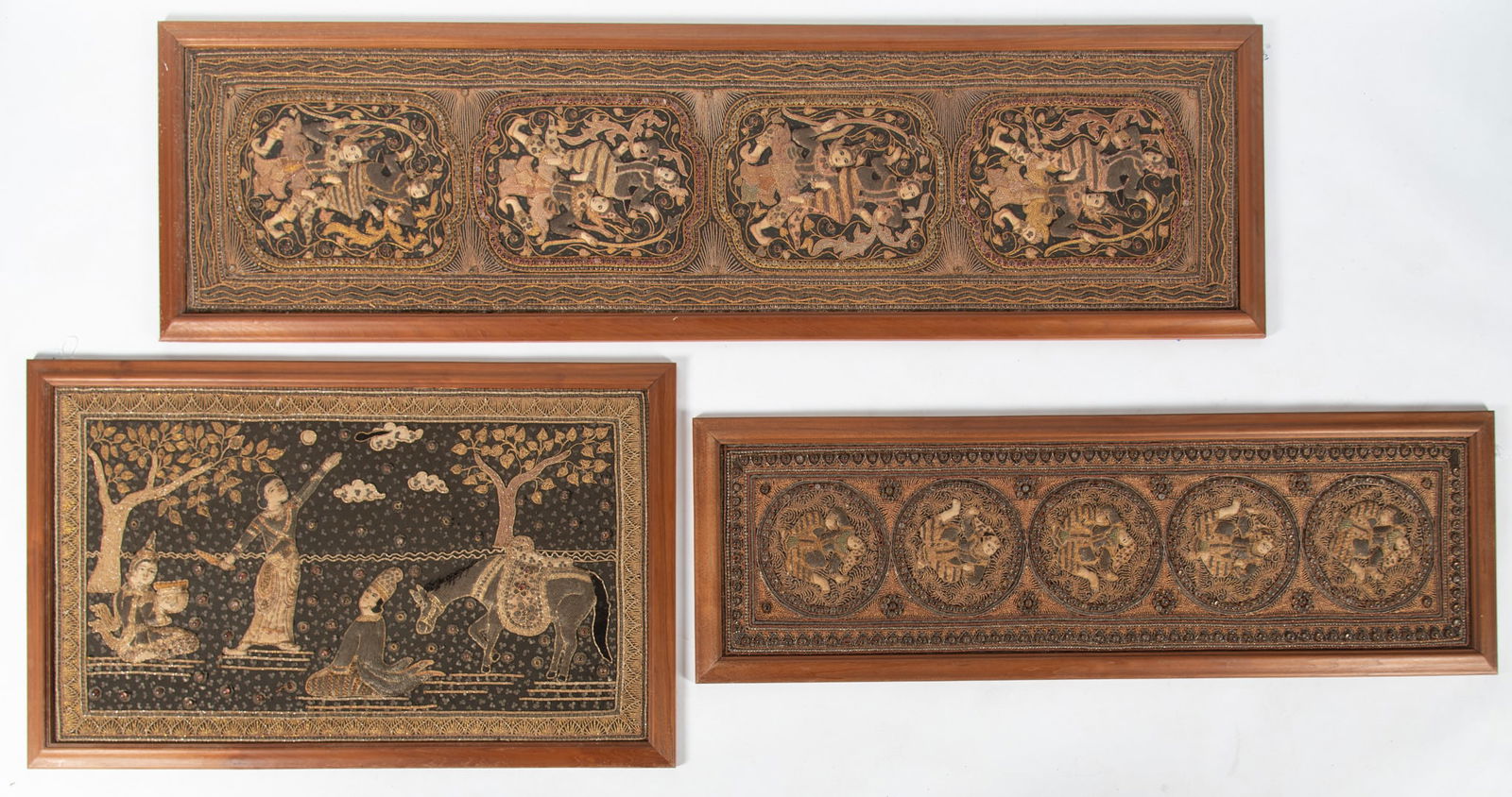 Three Burmese Textile Panels (1 of 4)