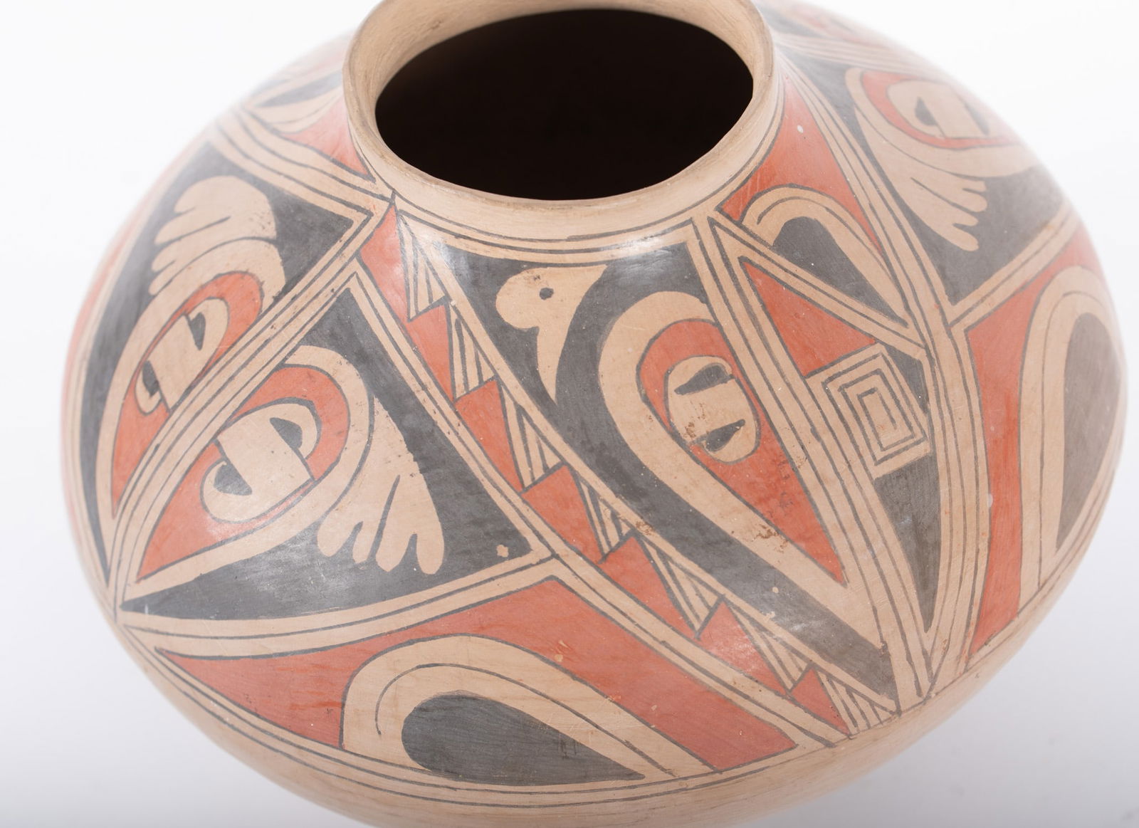 Large Ortiz Pottery Olla Vessel - 6