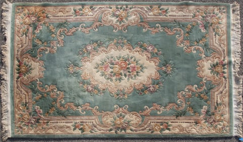 Handwoven Aubusson Design Room Rug