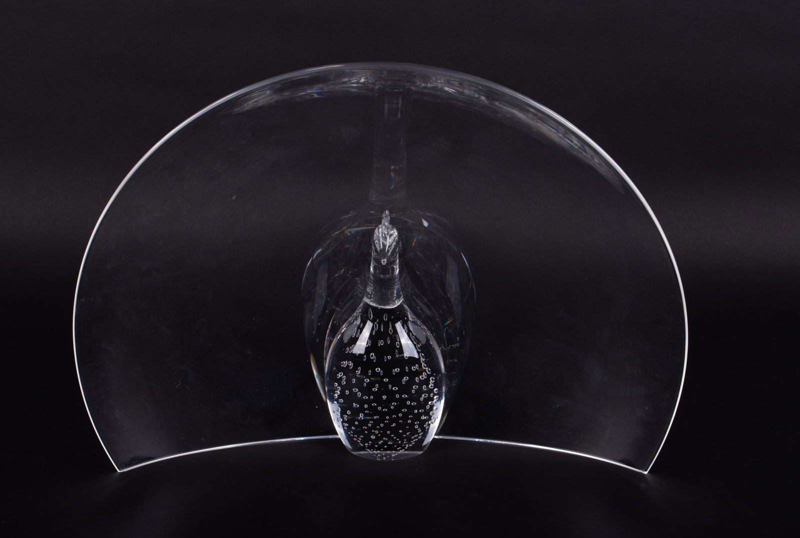 A Large Crystal Peacock, Bernard X. Wolff for Steuben