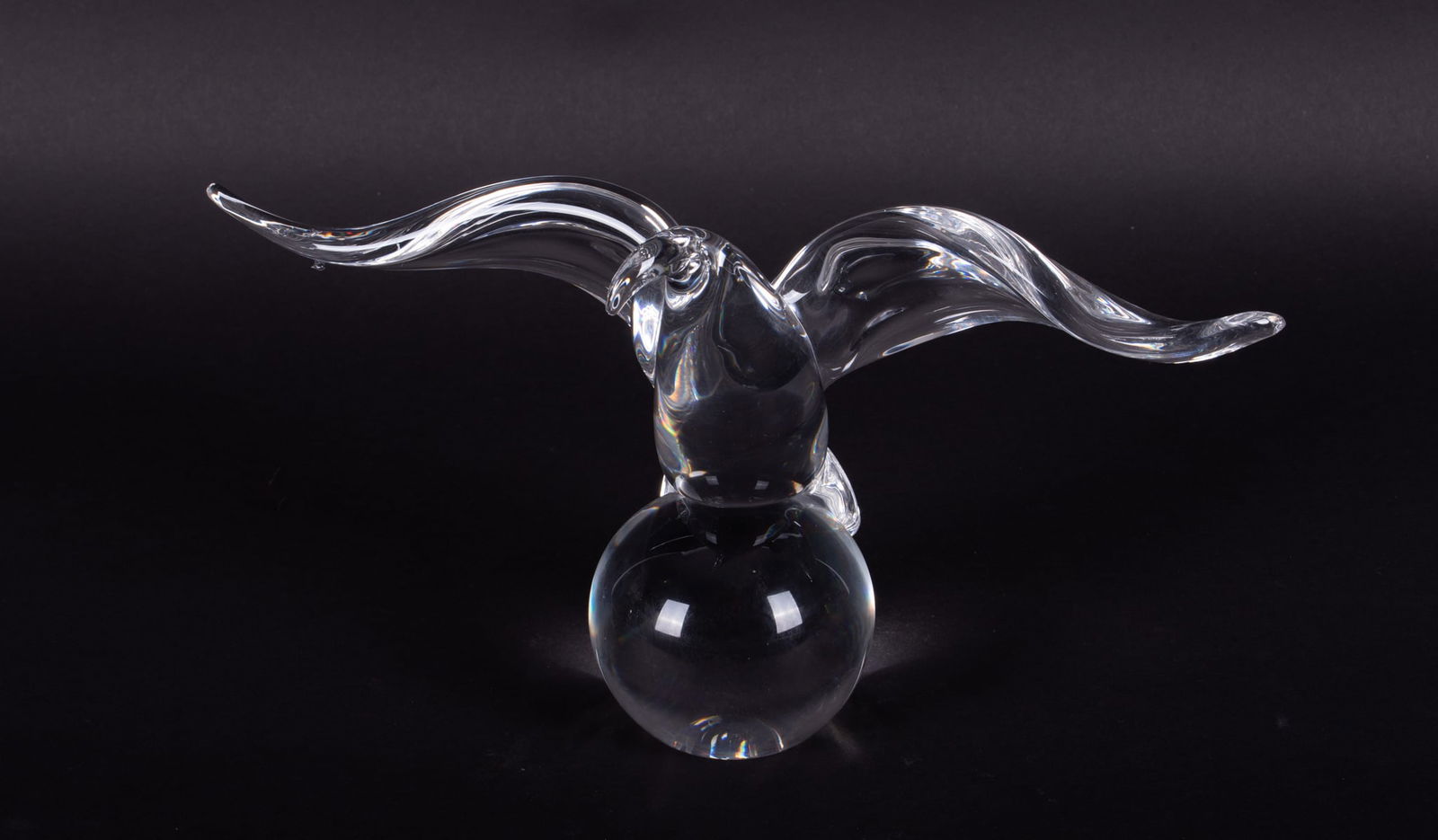 A Crystal Eagle Perched on Ball, James Houston for Steuben (1 of 5)