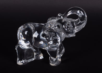 A Baccarat Crystal Elephant