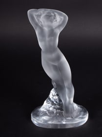 A Lalique Crystal Nude Sculpture, Danseuse Bras Baisse
