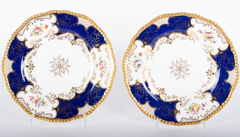 A Pair of 19th Century Coalport Cabinet Plates