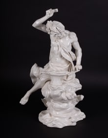 A Fine Nymphenburg Blanc de Chine Porcelain Figure, Emblematic of Vulcan