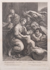 Jacob Frey, Swiss (1681-1752), after Raphael, La Sainte Famille de Jesus Christ, engraving