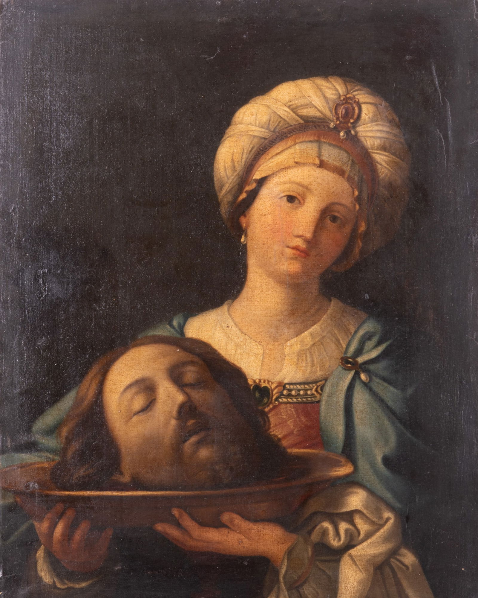 Italian School Early 19th Century, Salome with The Head of St. John the Baptist, oil on canvas: Italian School, Early 19th CenturySalome with The Head of St. John the Baptistoil on canvasgilt-framed.35 x 28 1/2 inches; 42 x 35 inches (overall with frame)