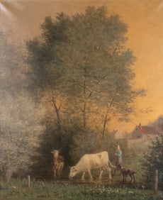 Marcel Jacque, France 19th/20th Century, Farm Scene, oil on canvas